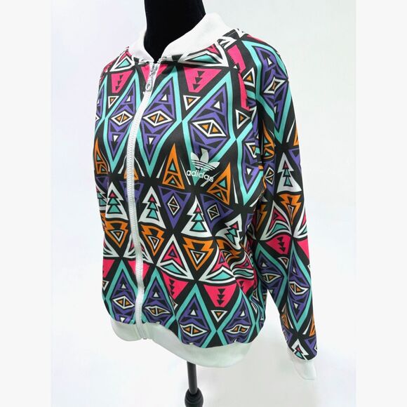 Adidas colorful geometric track jacket - Picture 2 of 5